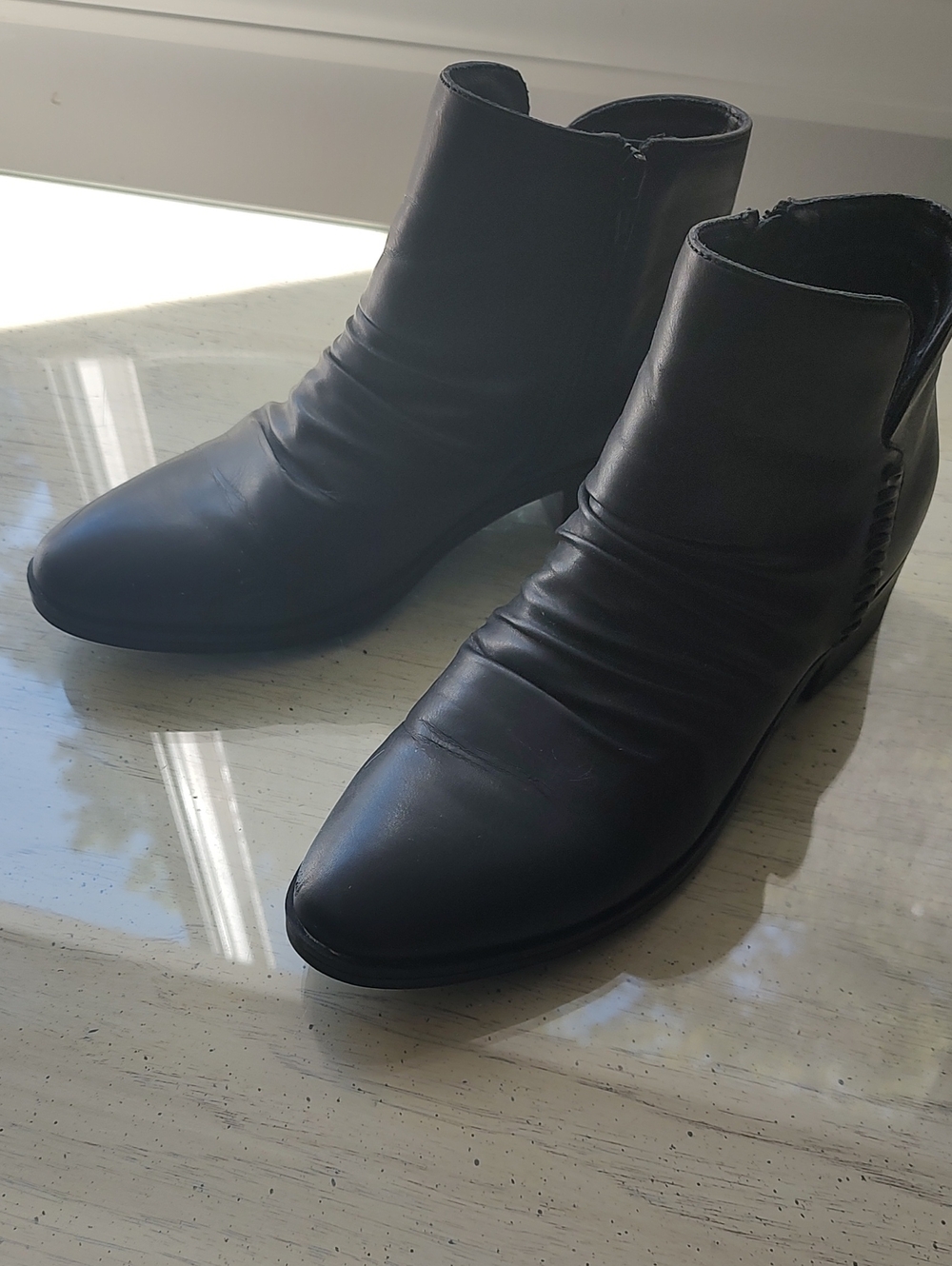 Men's Black Leather Ankle Boots